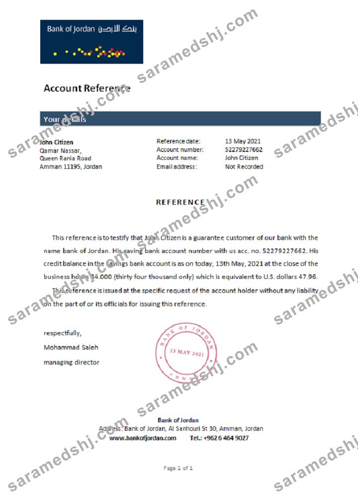 Jordan_bank of Jordan_reference
